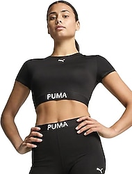 Puma Strong 526805 Kısa Kollu Bisiklet Yaka Crop Tişört