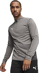 Puma Teamgoal Training 658629-13 Gri Yarım Fermuarlı Erkek Eşofman Üstü