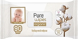 Pure Baby Organik Pamuklu 90 Yaprak Islak Havlu