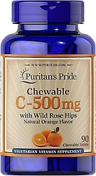 Puritan's Pride Vitamin C 500 mg with Rose Hips 90 Tablet