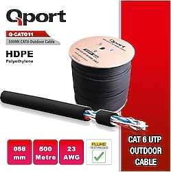 Qport Q-CATO11 UTP CAT6A 500 m Network Kablosu