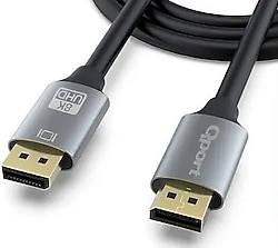 Qport Q-DP34 3 m 8K DisplayPort Kablo