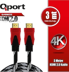 Qport Q-HDMI33 3 m 4K HDMI Kablo