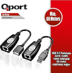 Qport Q-UX2 USB to Ethernet Dönüştürücü