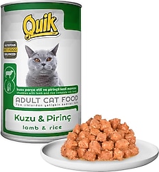 Quik Kuzu Etli Pirinçli 415 gr Yetişkin Konserve Kedi Maması
