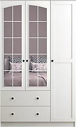Rabi Side Rose Aynalı 2 Çekmeceli 3 Kapaklı Gardırop