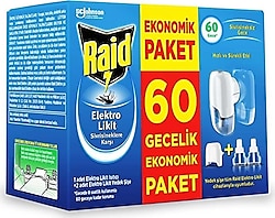 Raid Elektro Likit Cihaz + 2 Yedek 60 Gece