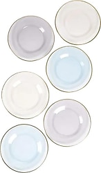 Rakle Five O Clock 19 cm 6'lı Cam Pasta Tabağı