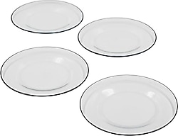 Rakle Pure Rimli 19 cm 4'lü Pasta Tabağı