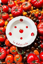 Rakle X Bengi Kurtcebe Pomodoro 23 cm 4'lü Yemek Tabağı