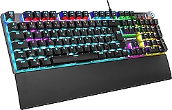 Rampage Blade Plus KB-R28 Siyah-Gümüş Red Switch Kablolu Mekanik Oyuncu Klavyesi