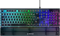 Rampage Carbon Siyah RGB Red Switch Kablolu Mekanik Oyuncu Klavyesi