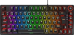 Rampage Enigma 75 Siyah RGB TKL Red Switch Kablolu Mekanik Oyuncu Klavyesi