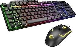 Rampage Jazzy KM-9858 Kablolu Oyuncu Klavye Mouse Seti