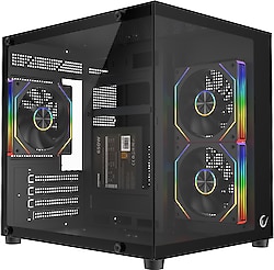 Rampage Lumid ARGB Fanlı 650 W Micro ATX Oyuncu Kasası