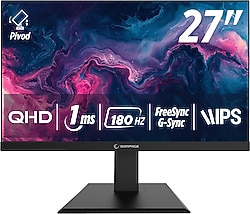 Rampage Miracle MC27RQ180 27'' 1 ms 2K Pivot IPS 180 Hz Oyuncu Monitörü