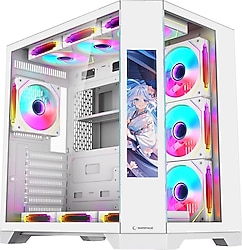 Rampage Nova Beyaz LCD Ekran ARGB Fanlı ATX Oyuncu Kasası