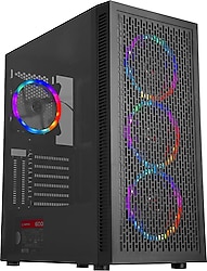 Rampage 600 W PLATINO Mesh Panel Rainbow Fanlı Oyuncu Kasası