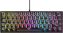 Rampage Plower K60 Siyah RGB TKL Blue Switch Kablolu Mekanik Oyuncu Klavyesi