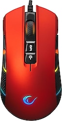 Rampage Python SMX-R600 Kırmızı RGB Makrolu Ergonomik Optik Kablolu Oyuncu Mouse