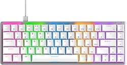 Rampage Rebel Beyaz TKL İngilizce Blue Switch Kablolu Mekanik Oyuncu Klavyesi