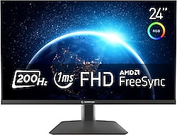 Rampage Flash RM-244S 24" 1 ms Full HD Pivot 200 Hz Oyuncu Monitörü