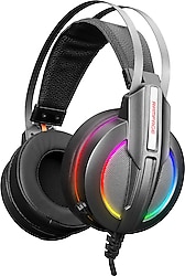 Rampage Stark RM-K6 RGB 7.1 USB Kablolu Kulak Üstü Oyuncu Kulaklığı