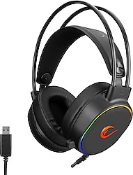 Rampage Rogue RGB 7.1 USB Kablolu Kulak Üstü Oyuncu Kulaklığı
