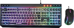 Rampage Seraphic KM-R57 Siyah RGB Kablolu Oyuncu Mekanik Klavye Mouse Seti