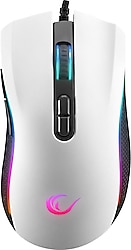 Rampage SMX-R44 Beyaz RGB Makrolu Ergonomik Optik Kablolu Oyuncu Mouse