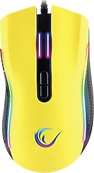 Rampage SMX-R44 Sarı RGB Makrolu Ergonomik Optik Kablolu Oyuncu Mouse