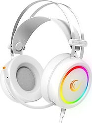 Rampage Stormy Beyaz RGB 7.1 USB Kablolu Kulak Üstü Oyuncu Kulaklığı