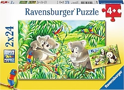 Ravensburger Koalalar ve Pandalar 2x24 Parça Çocuk Puzzle 78202