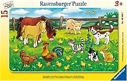 Ravensburger Çayırda Hayvanlar 15 Parça Puzzle 060467