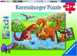 Ravensburger Dinos 2x24 Parça Puzzle 050307