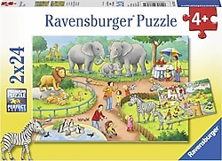 Ravensburger Hayvanat Bahçesi 2x24 Parça Puzzle 078134