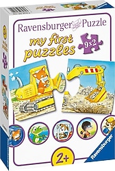 Ravensburger İnşaatçı Hayvanlar 9x2 Parça Puzzle 30743