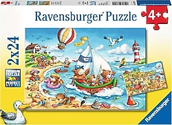 Ravensburger Seaside Holiday 2x24 Parça Puzzle 078295