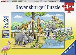 Ravensburger Zoo 2x24 Parça Puzzle 078066
