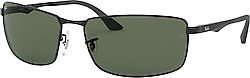 Ray-Ban 3498 002/71 Black-Dark Green Erkek Güneş Gözlüğü