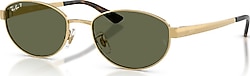 Ray-Ban 3774D 001/9A Arista Dold-Dark Green Polarize Güneş Gözlüğü