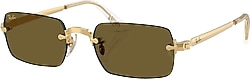 Ray-Ban By Asap Rocky 3928 001/73 Gold-Dark Brown Polarize Güneş Gözlüğü