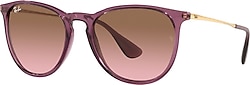 Ray-Ban Erika 4171 659114 Transparent Violet-Brown Güneş Gözlüğü