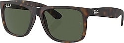 Ray-Ban Justin 4165 865/9A Havana-Dark Green Polarize Güneş Gözlüğü