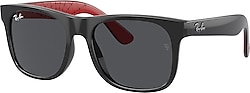 Ray-Ban Justin 9069S 716687 Black/Red-Dark Grey Çocuk Güneş Gözlüğü