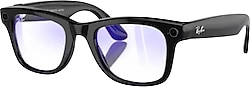 Ray-Ban Meta Wayfarer RW4006 601/SB Parlak Siyah-Şeffaf Mavi Akıllı Gözlük