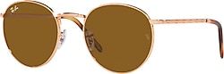 Ray-Ban New Round 3637 920233 Rose Gold-Brown Güneş Gözlüğü