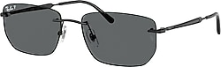 Ray-Ban 3768 002/81 Black-Dark Grey Polarize Güneş Gözlüğü
