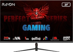 Raydın MM27RFA 27" 1 ms Full HD Curved 200 Hz Oyuncu Monitörü