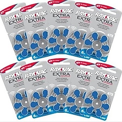 Rayovac Extra Advanced 675 Numara 6'lı 10 Paket İşitme Cihazı Pili